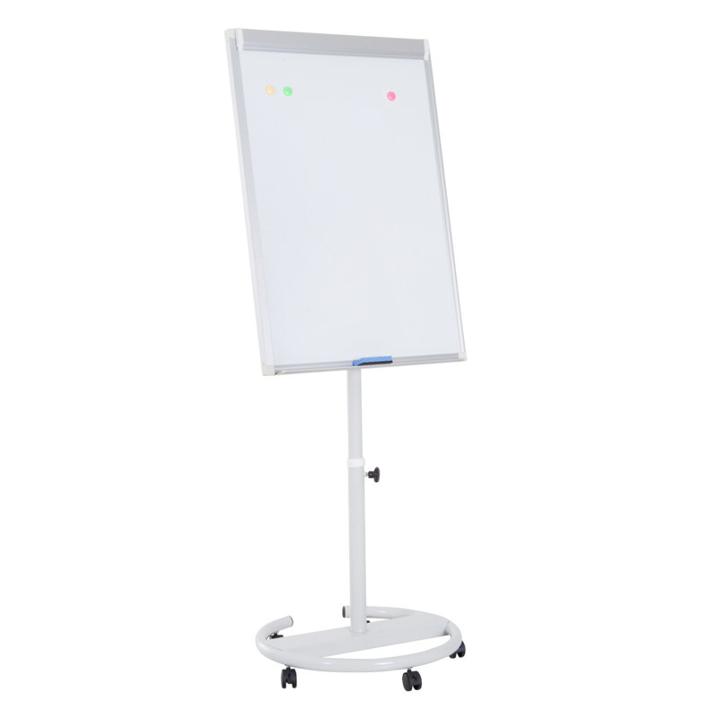 Outsunny Rolling Whiteboard Easel with Wheels, 28" x 40